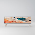 ABSTRACT LANDSCAPE TV-Lowboard mit 3 Türen in Grau