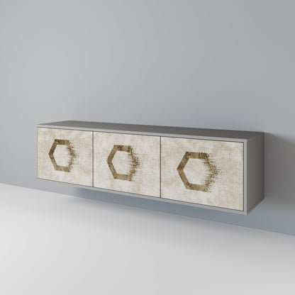 HEXAGONAL SHAPES 3-türiges TV-Lowboard