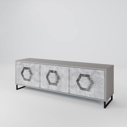HEXAGONAL FIGURES 3-türiges TV-Lowboard