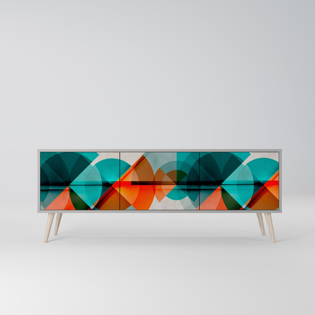 CIRCULAR RHAPSODY TV-Lowboard mit 3 Türen in Grau