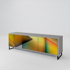 PIERCING SHARPNESS TV-Lowboard mit 3 Türen in Grau