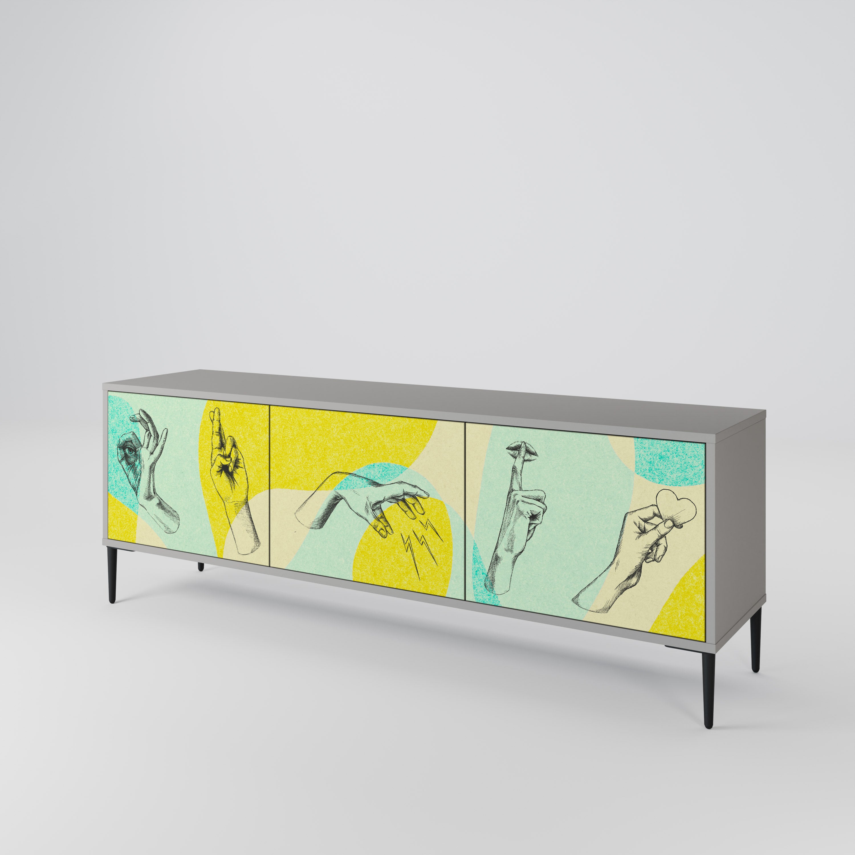 BODY LANGUAGE 3-Door TV Cabinet