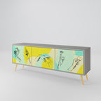 BODY LANGUAGE TV-Lowboard mit 3 Türen in Grau