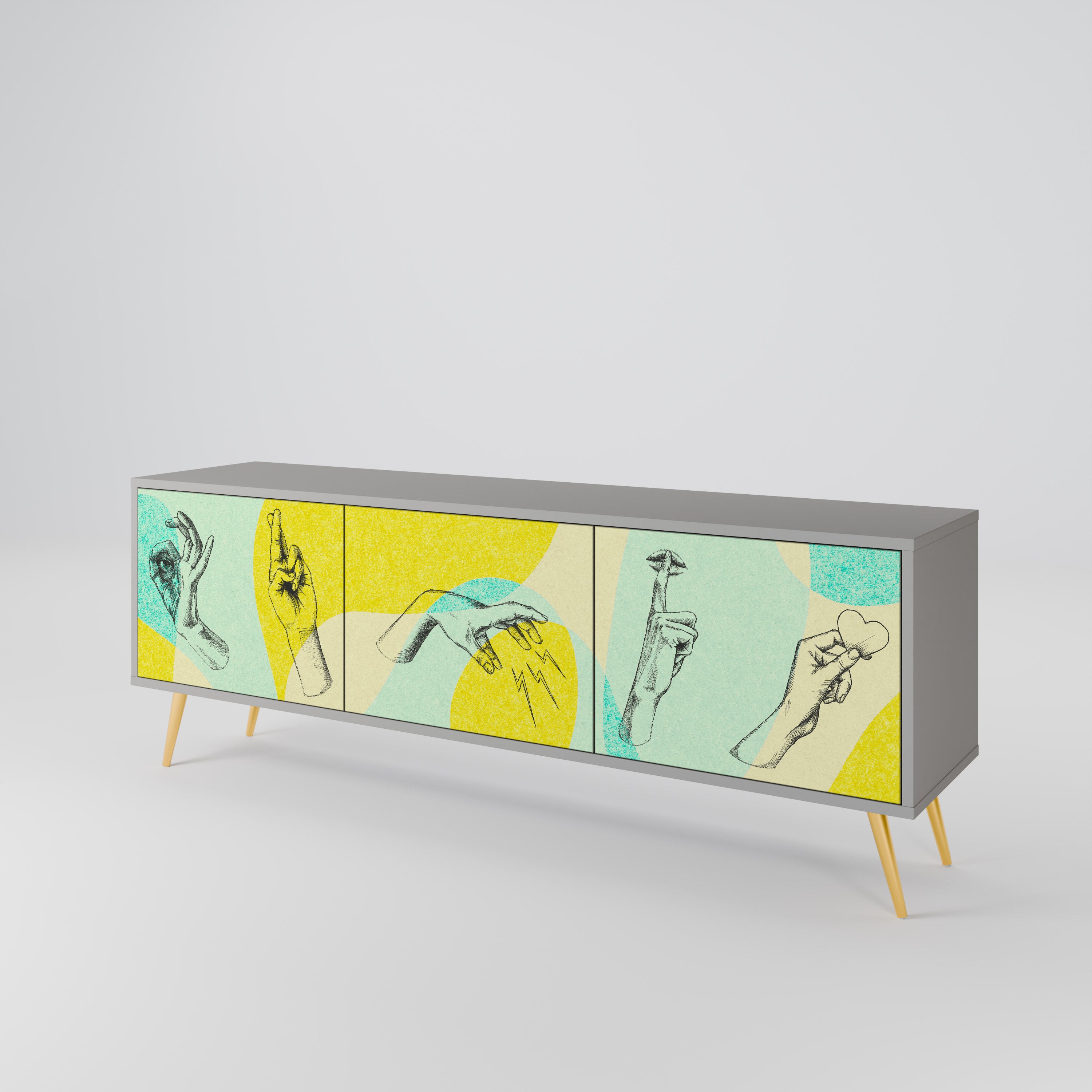 BODY LANGUAGE 3-Door TV Cabinet