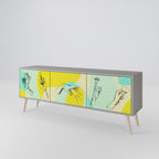 BODY LANGUAGE TV-Lowboard mit 3 Türen in Grau