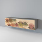 GEOMETRIC FUSION TV-Lowboard mit 3 Türen in Grau