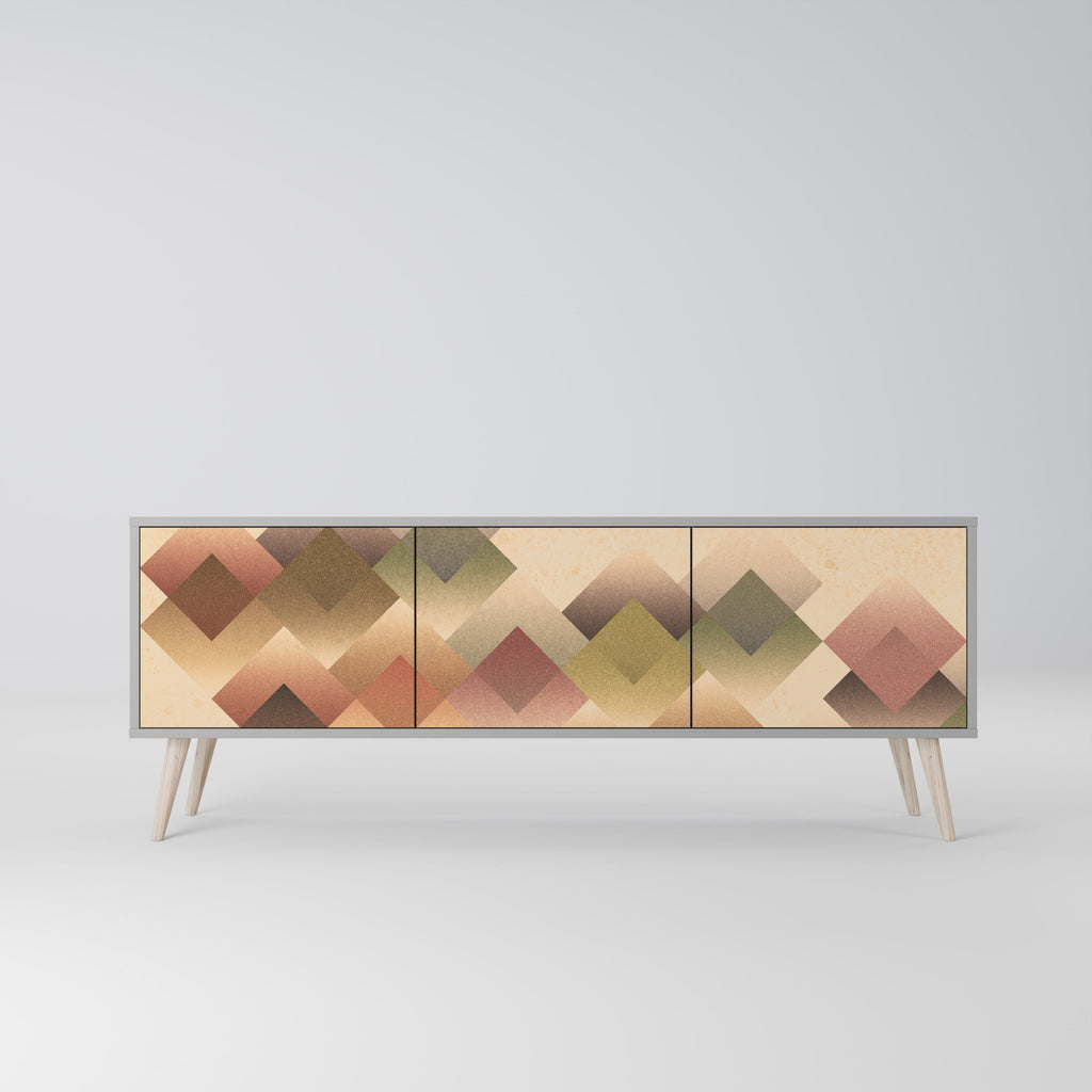 GEOMETRIC FUSION TV-Lowboard mit 3 Türen in Grau