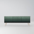 ORNAMENTAL GLIMMER 3-Door TV Stand in Grey Finish