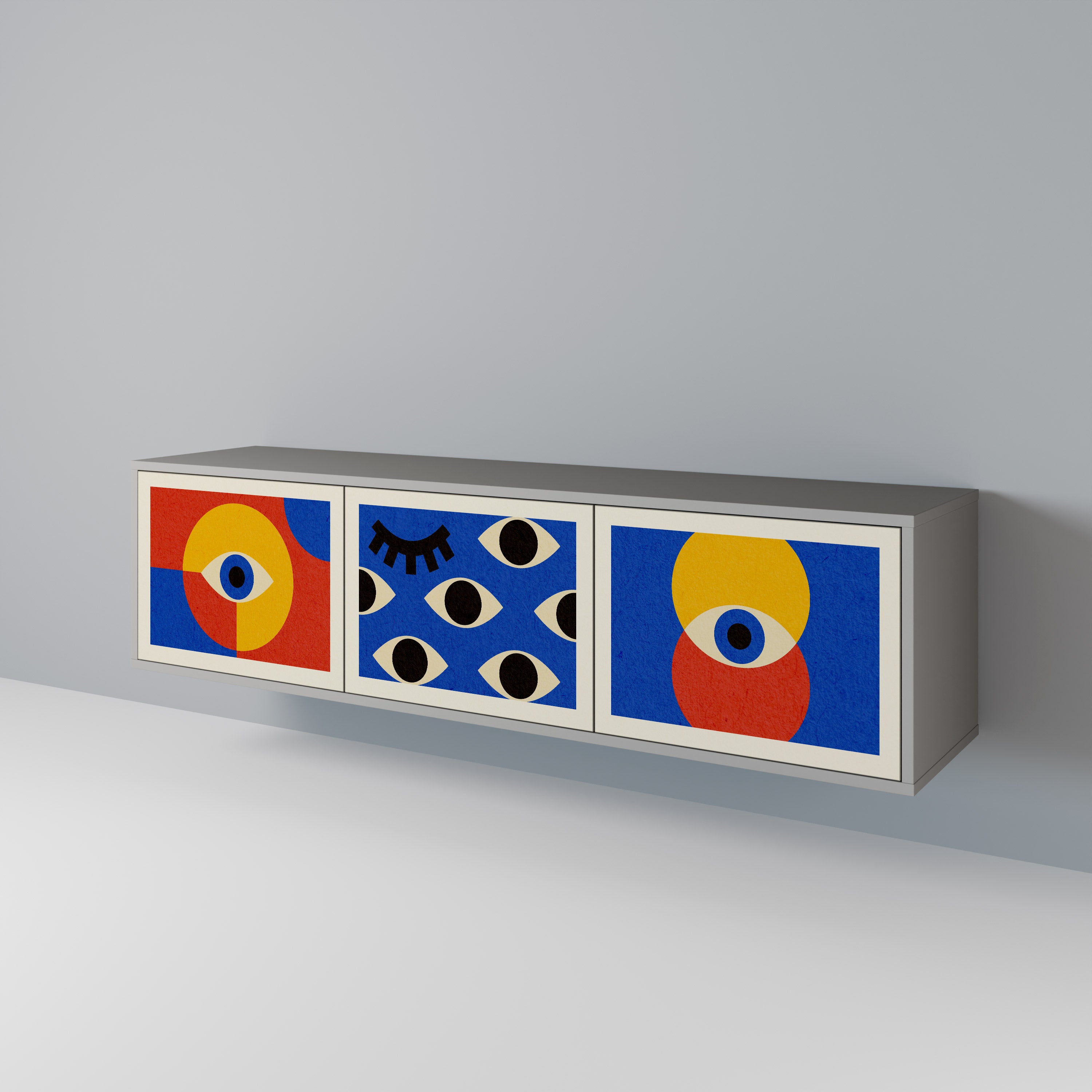 GEOMETRIC EYES 3-Door TV Cabinet