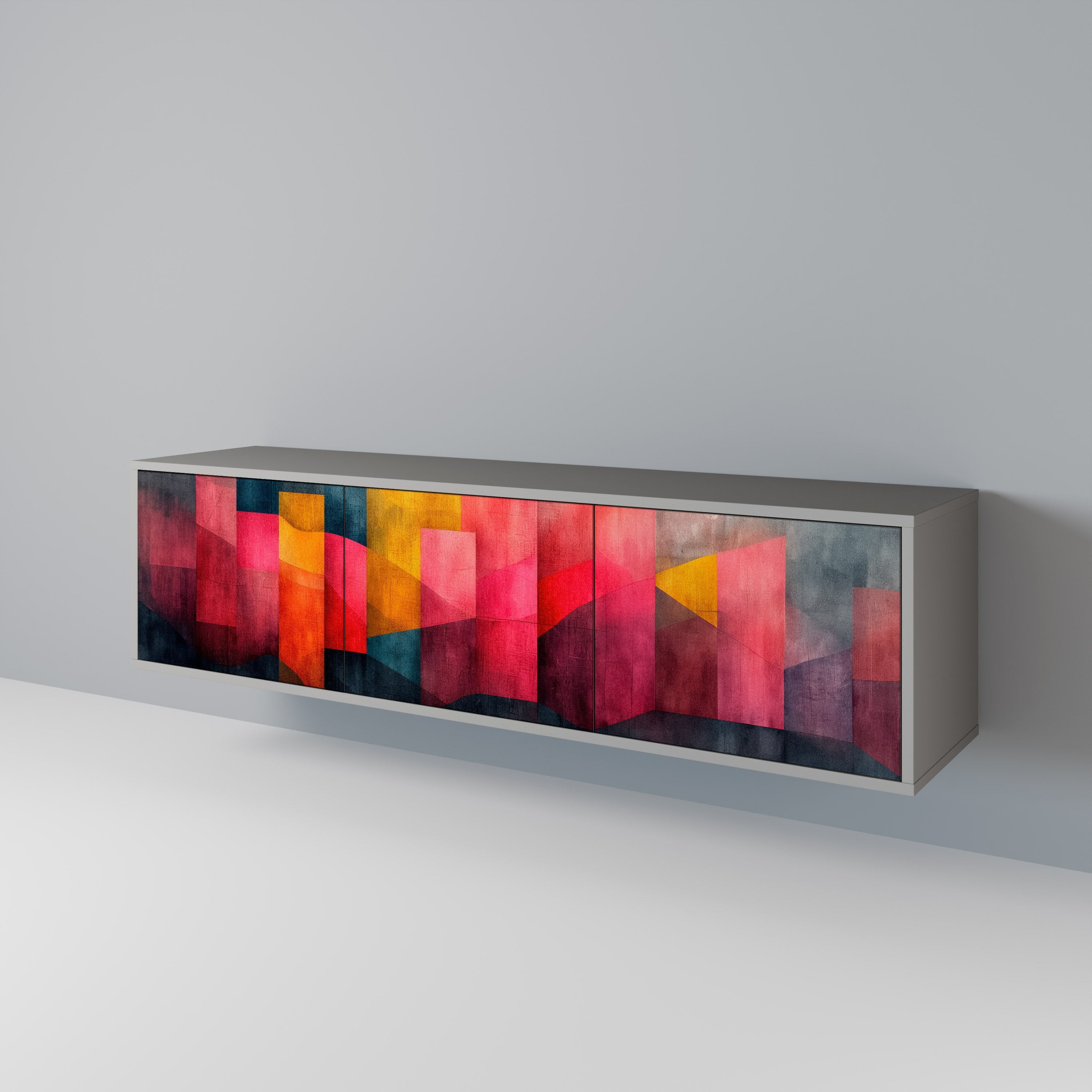 COLORFUL SOUNDS TV-Lowboard mit 3 Türen in Grau