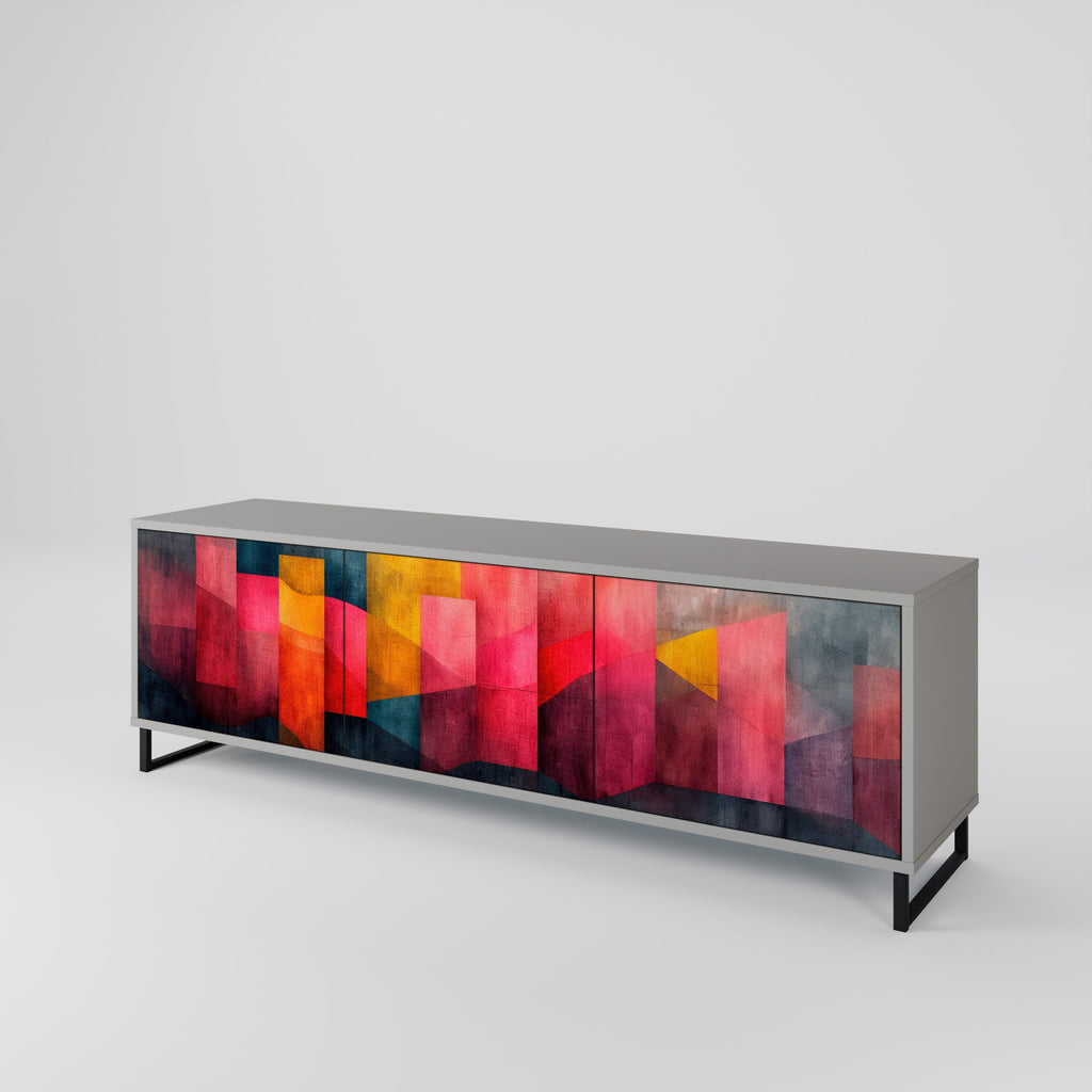 COLORFUL SOUNDS TV-Lowboard mit 3 Türen in Grau