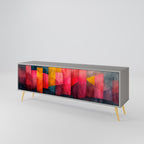 COLORFUL SOUNDS TV-Lowboard mit 3 Türen in Grau