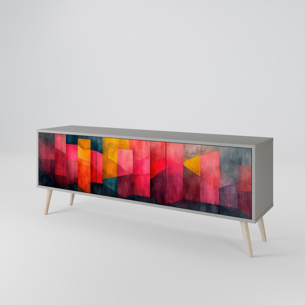 COLORFUL SOUNDS TV-Lowboard mit 3 Türen in Grau