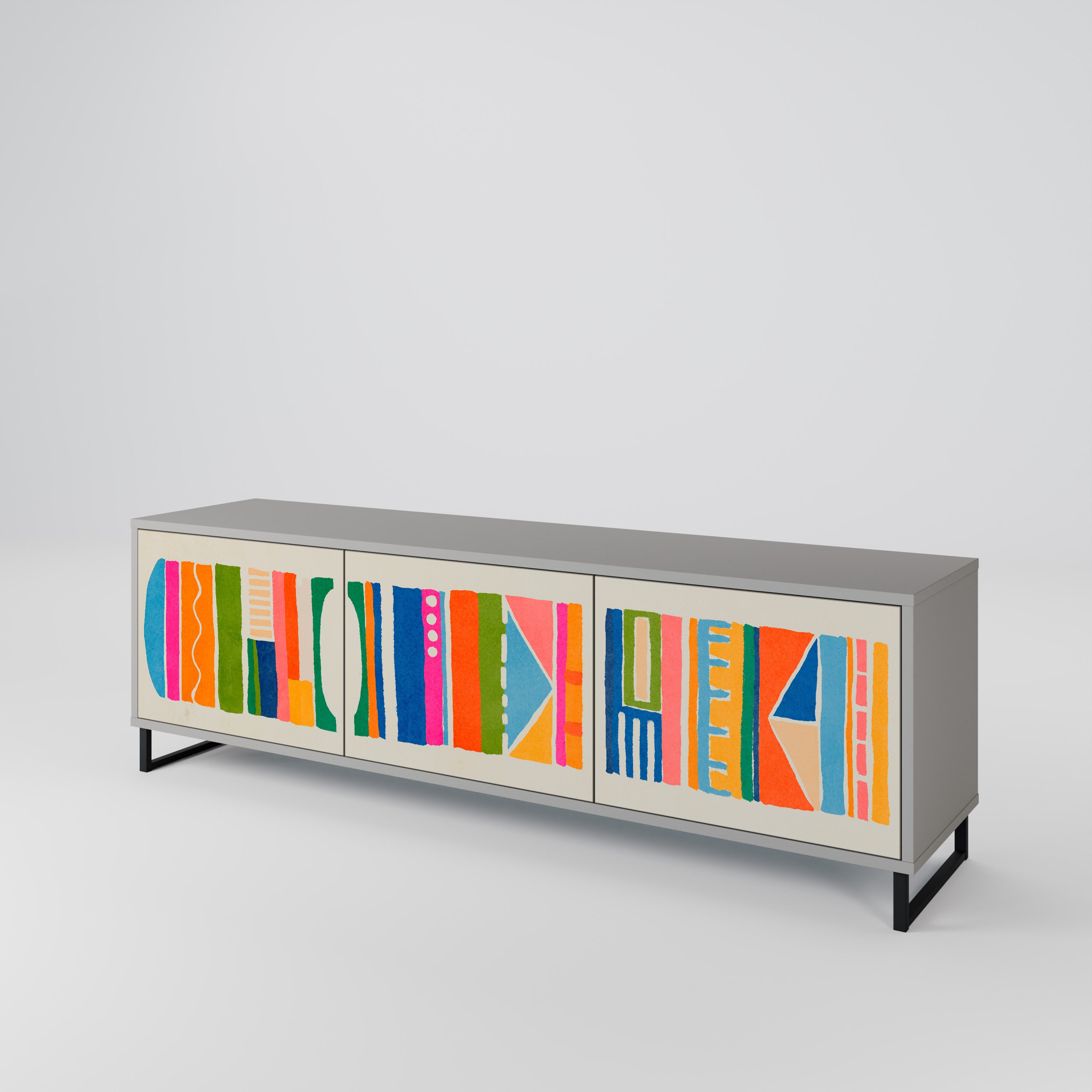GEOMETRIC SHINE 3-Door TV Cabinet