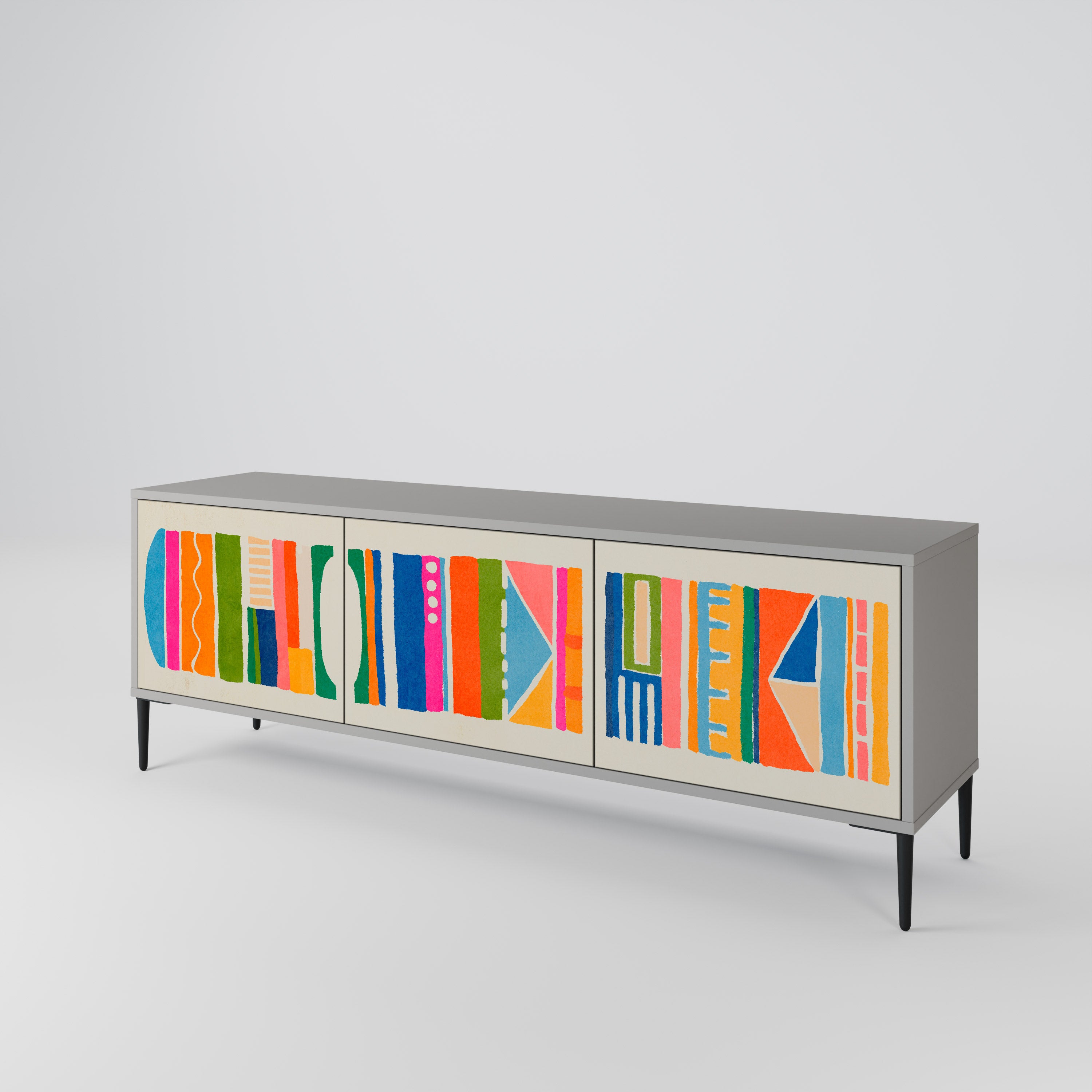 GEOMETRIC SHINE 3-Door TV Cabinet