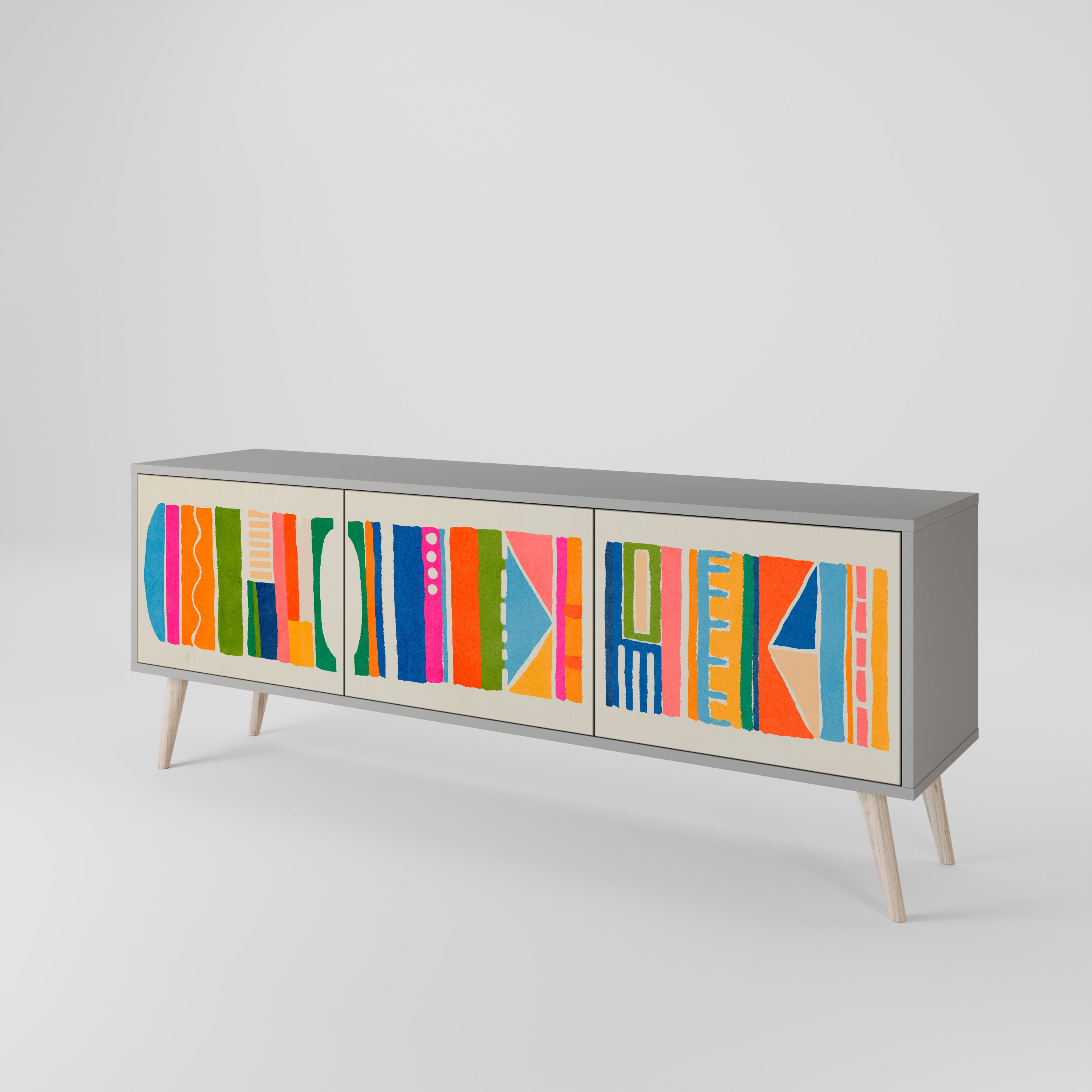 GEOMETRIC SHINE 3-Door TV Cabinet