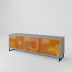 STRENGTHENING RELATION TV-Lowboard mit 3 Türen in Grau