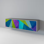 COLD SHOWCASE TV-Lowboard mit 3 Türen in Grau