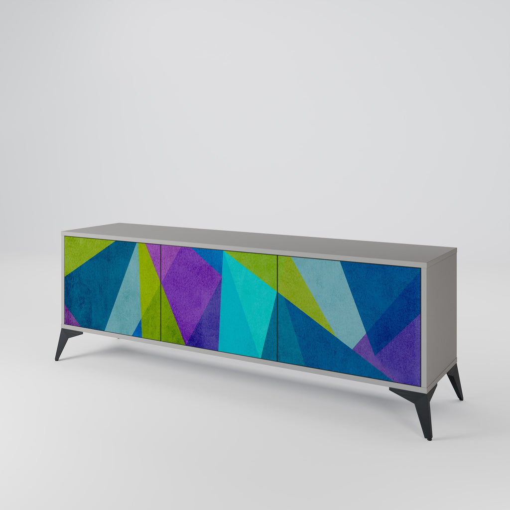 COLD SHOWCASE TV-Lowboard mit 3 Türen in Grau