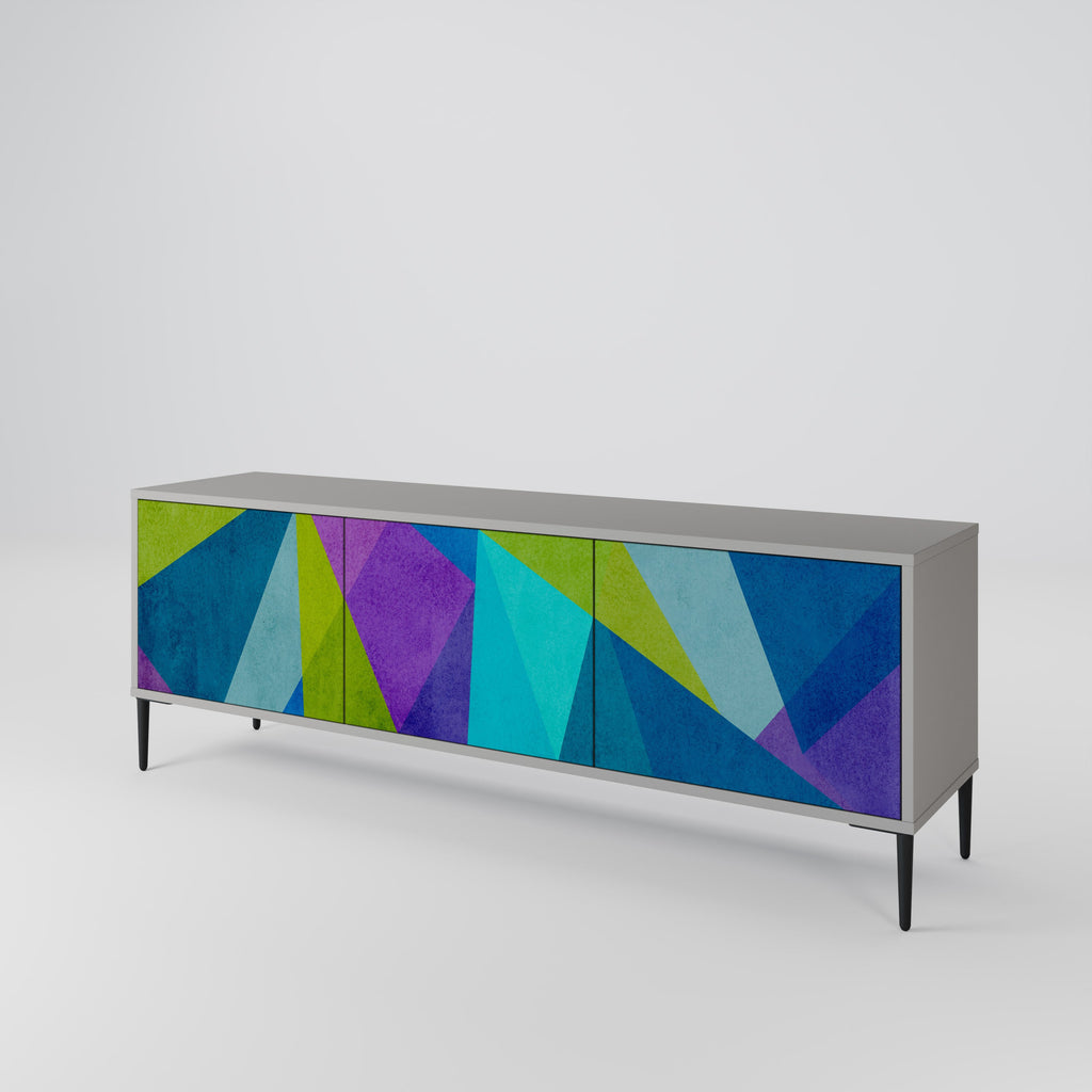 COLD SHOWCASE TV-Lowboard mit 3 Türen in Grau