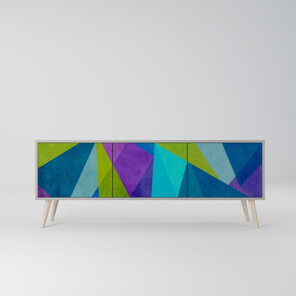 COLD SHOWCASE TV-Lowboard mit 3 Türen in Grau