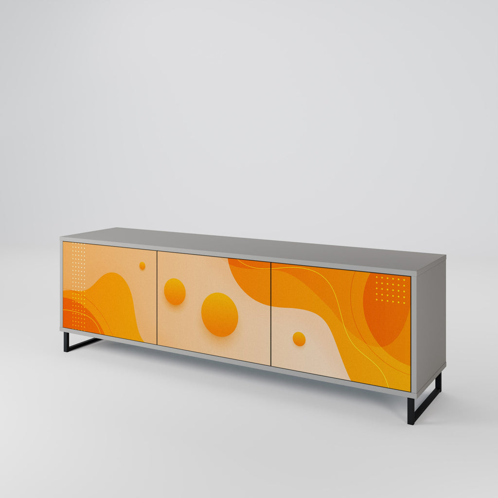 ORANGE ARRANGEMENT TV-Lowboard mit 3 Türen in Grau