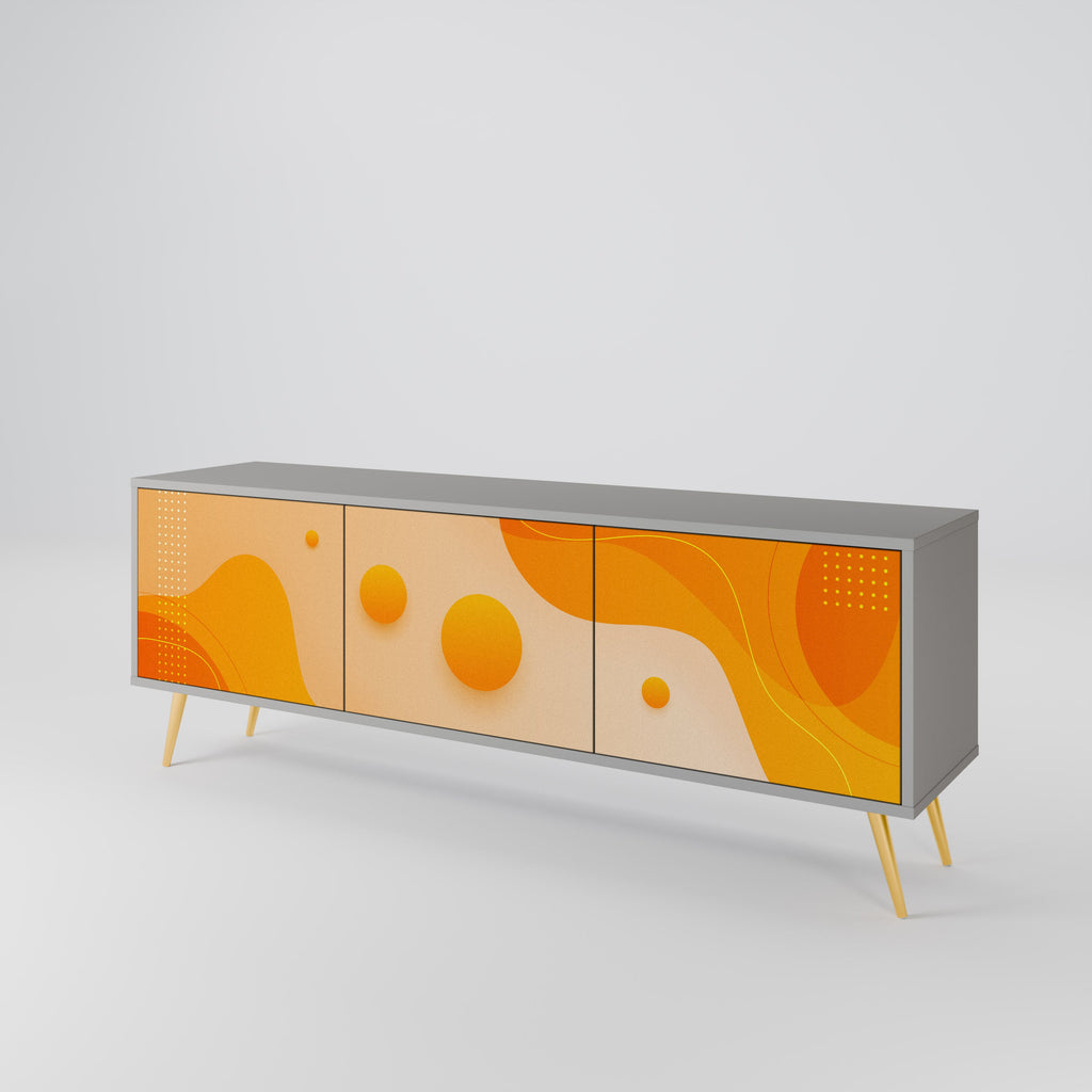 ORANGE ARRANGEMENT TV-Lowboard mit 3 Türen in Grau