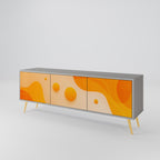 ORANGE ARRANGEMENT TV-Lowboard mit 3 Türen in Grau