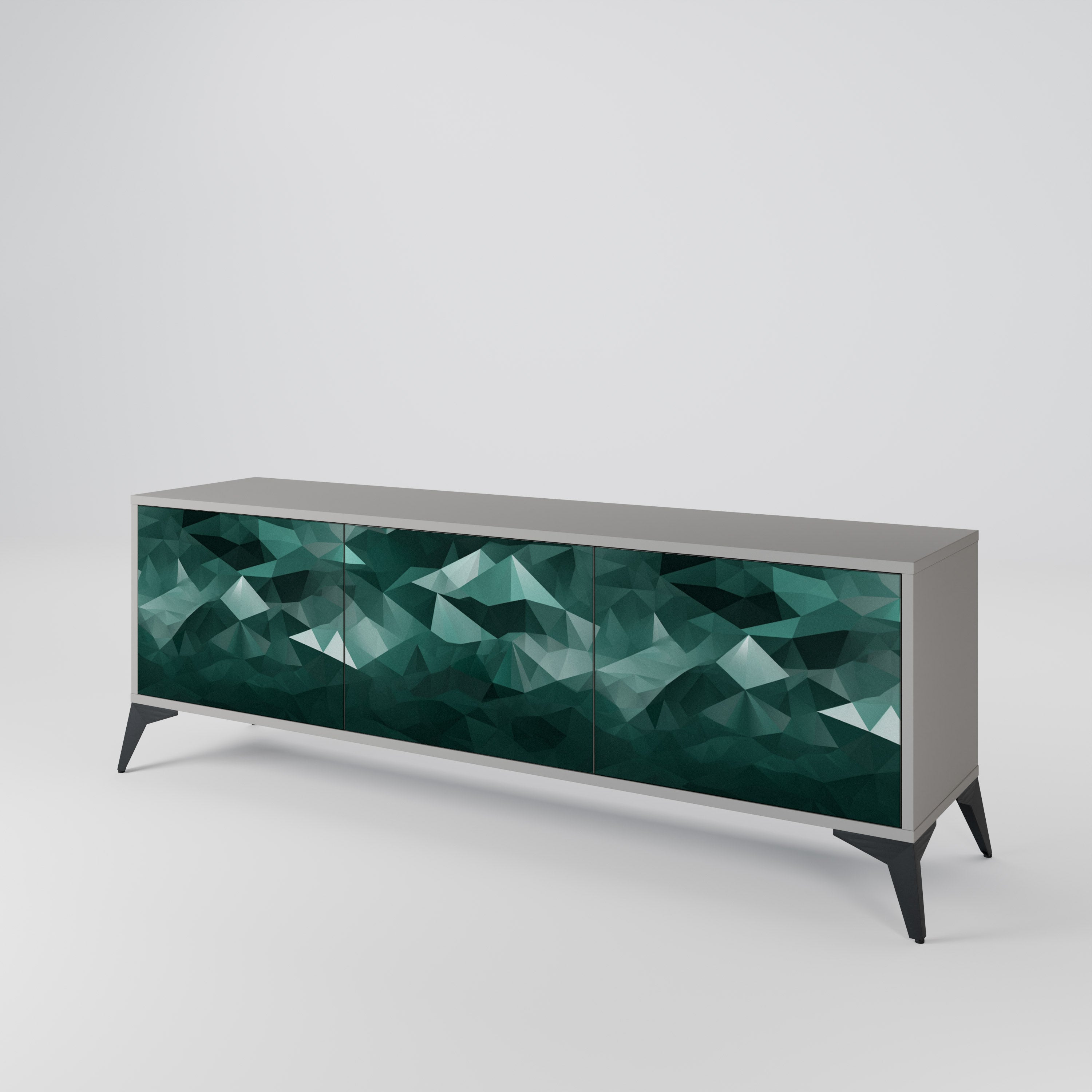 POLYGONAL FLOATING 3-türiges TV-Lowboard