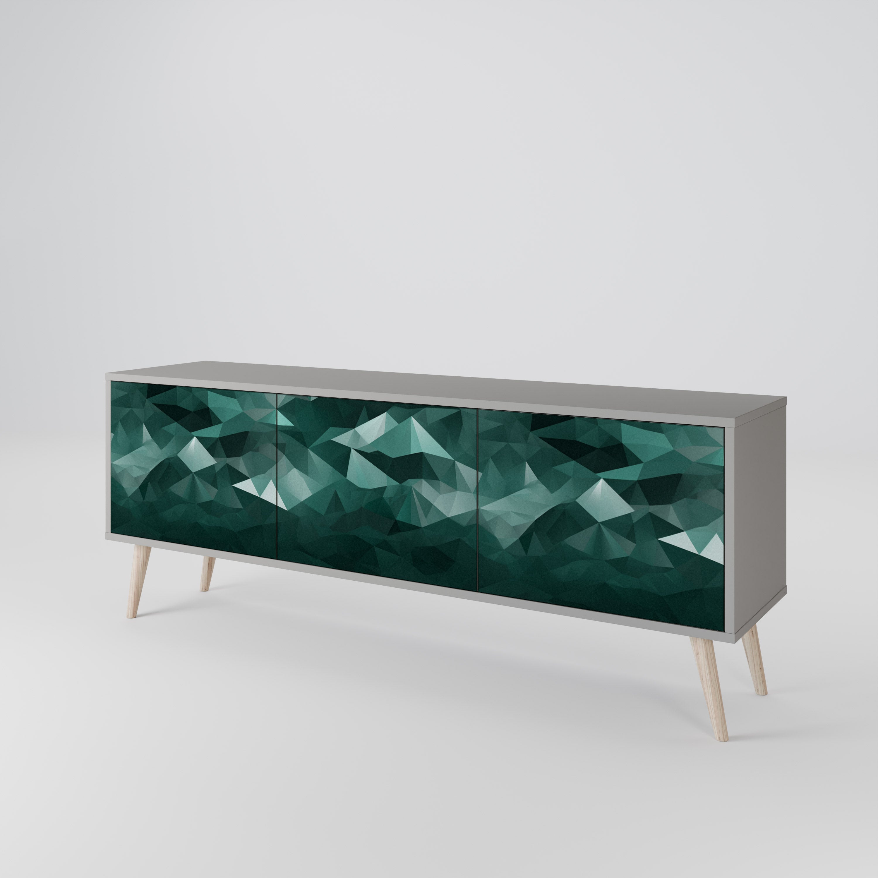 POLYGONAL FLOATING 3-türiges TV-Lowboard