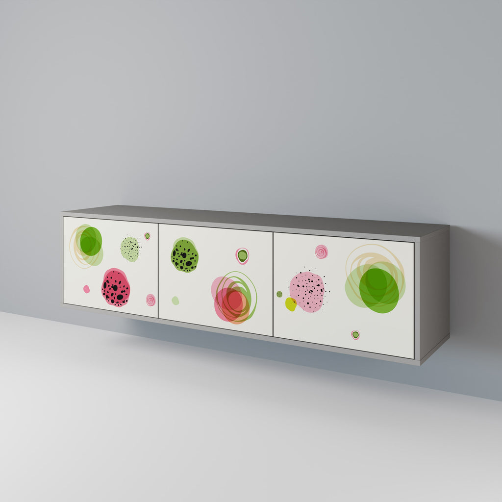 COLORFUL COSMOS TV-Lowboard mit 3 Türen in Grau