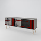 GRAY FIGURES TV-Lowboard mit 3 Türen in Grau