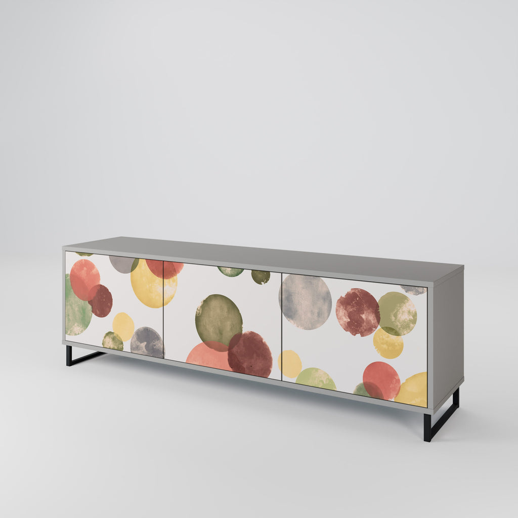 FLEETING HAPPINESS TV-Lowboard mit 3 Türen in Grau