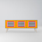 TEARS IN HEAVEN TV-Lowboard mit 3 Türen in Grau