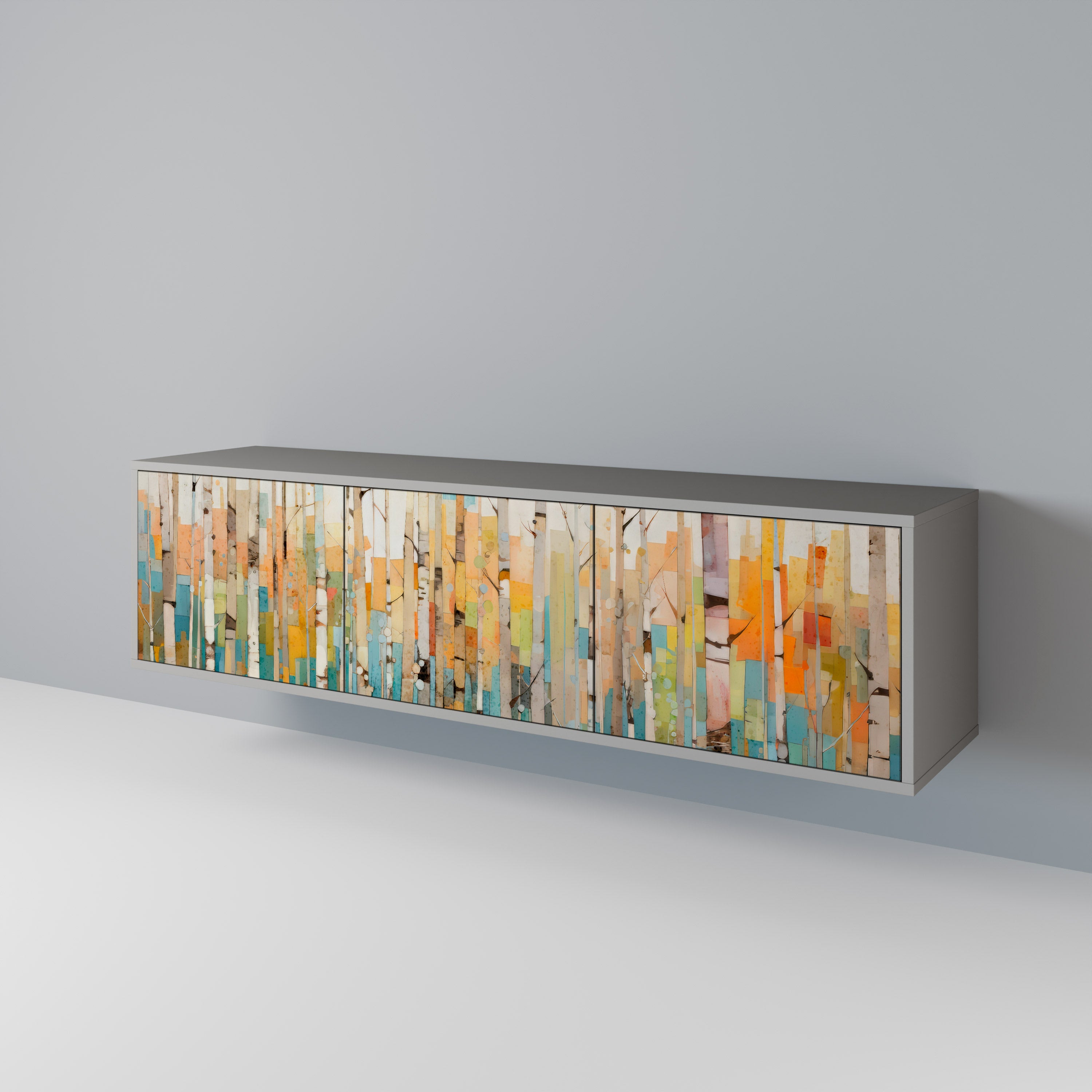 BIRCH KALEIDOSCOPE TV-Lowboard mit 3 Türen in Grau