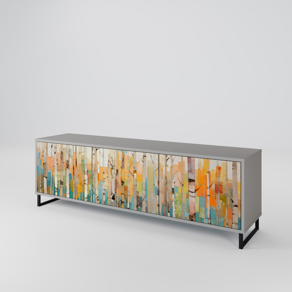 BIRCH KALEIDOSCOPE TV-Lowboard mit 3 Türen in Grau
