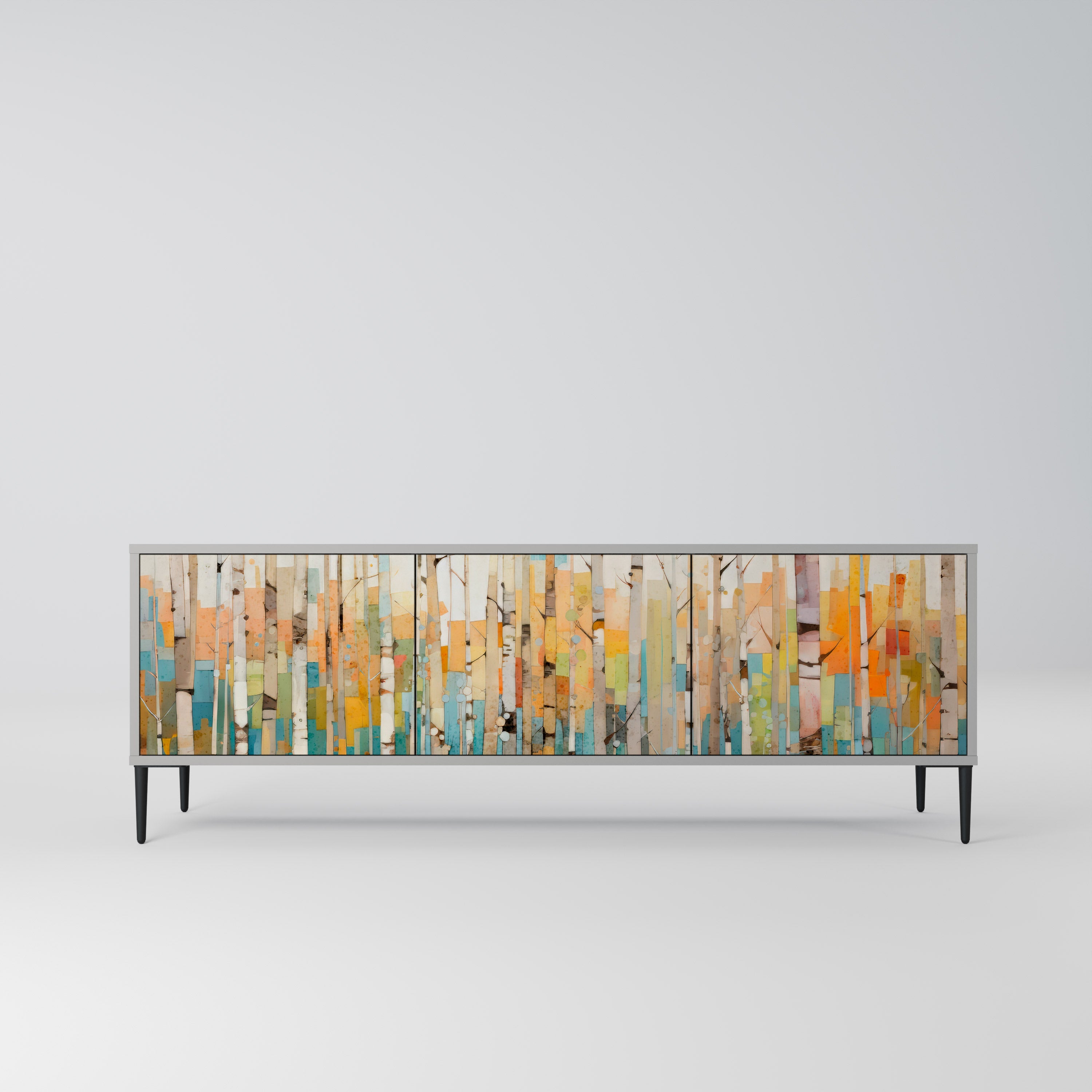 BIRCH KALEIDOSCOPE TV-Lowboard mit 3 Türen in Grau