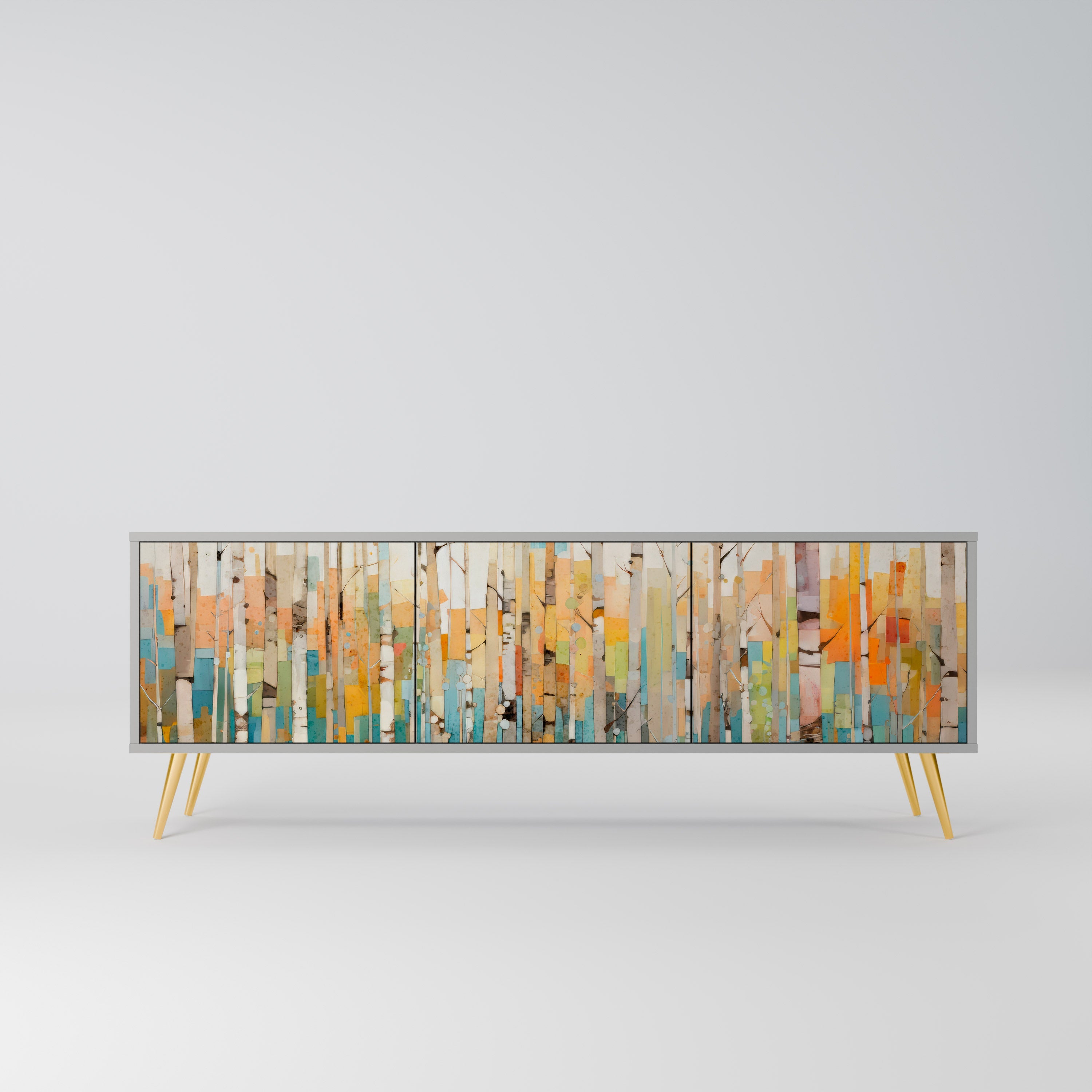 BIRCH KALEIDOSCOPE TV-Lowboard mit 3 Türen in Grau