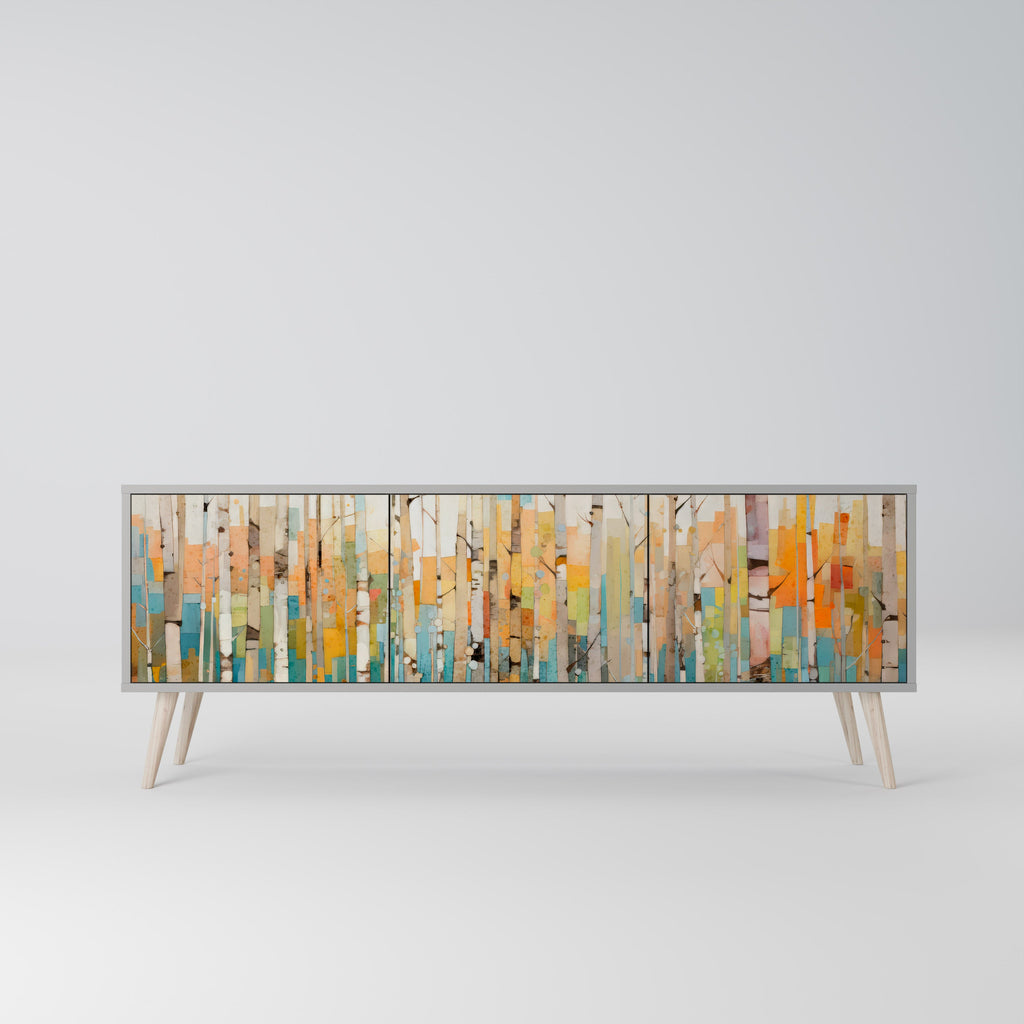 BIRCH KALEIDOSCOPE TV-Lowboard mit 3 Türen in Grau