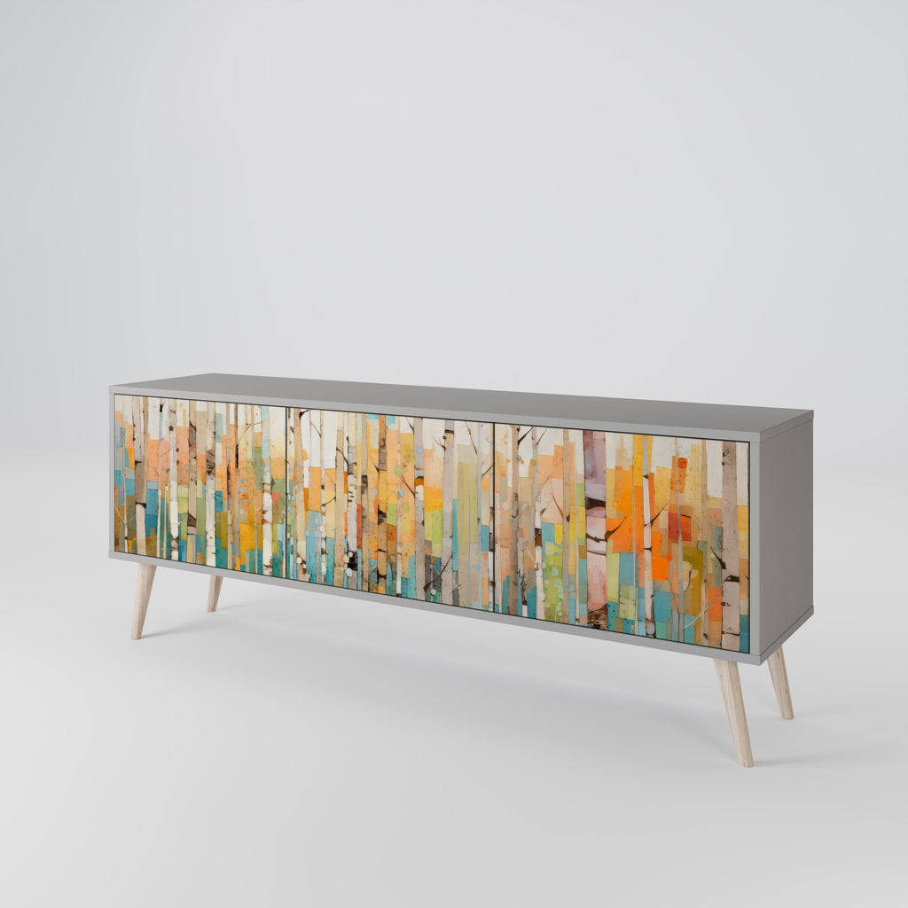 BIRCH KALEIDOSCOPE TV-Lowboard mit 3 Türen in Grau