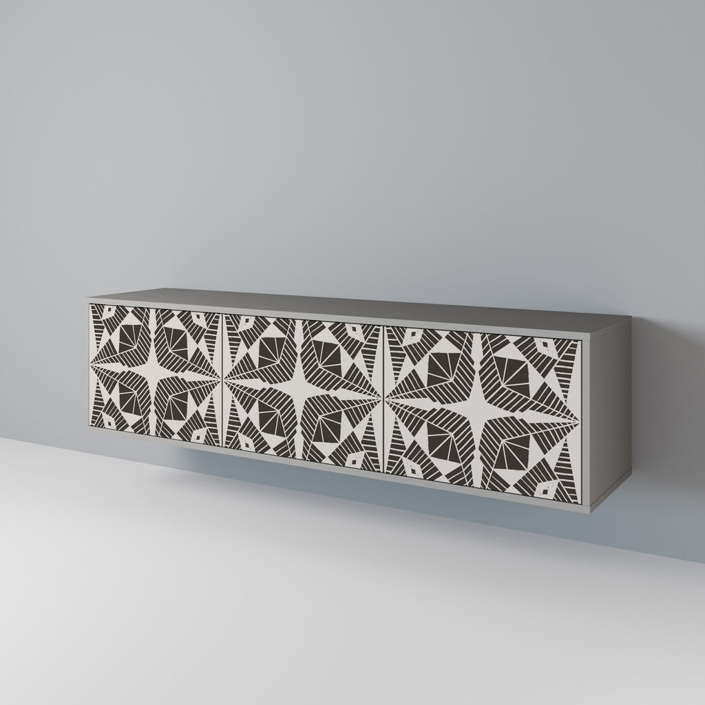 MONOCHROME NEXUS TV-Lowboard mit 3 Türen in Grau