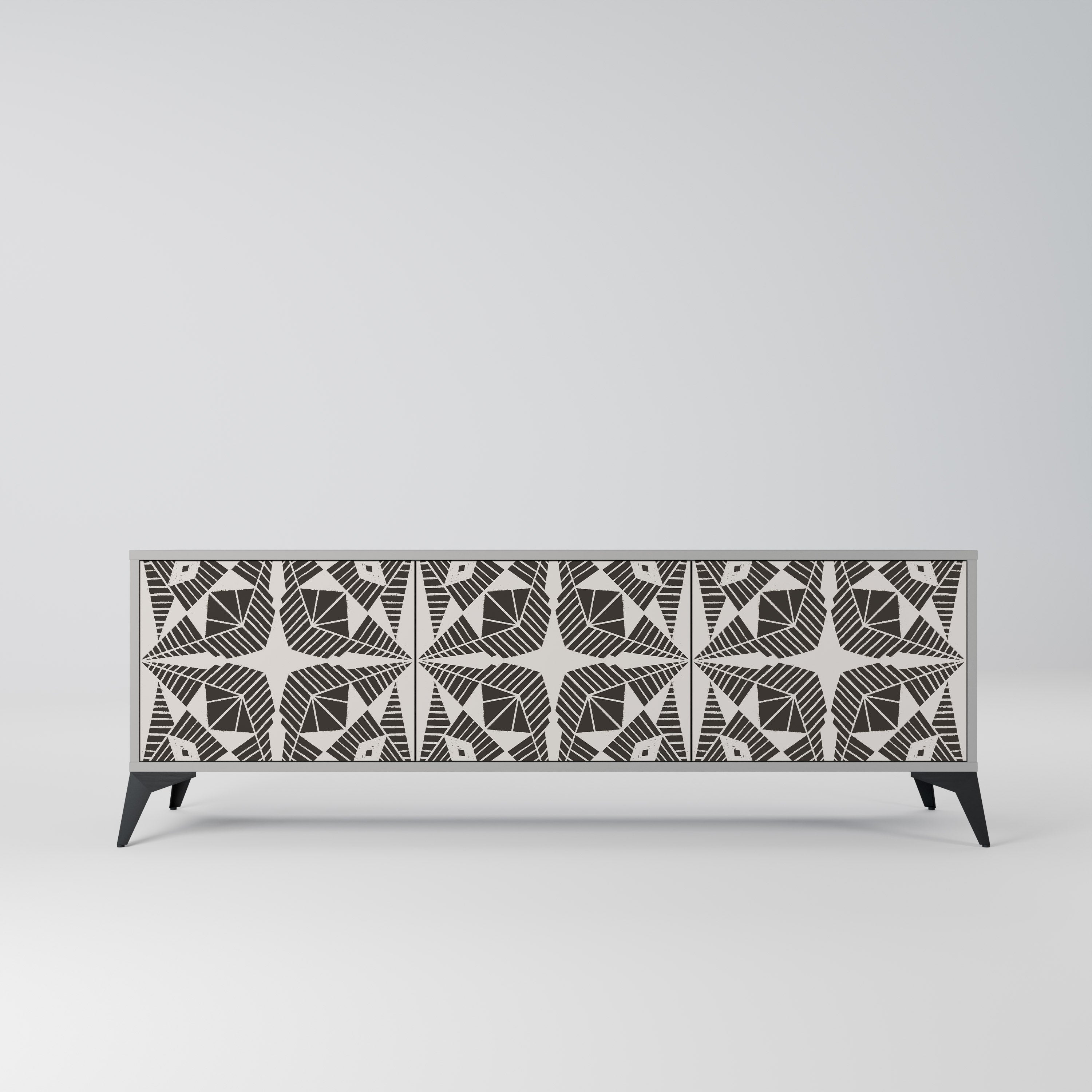 MONOCHROME NEXUS TV-Lowboard mit 3 Türen in Grau