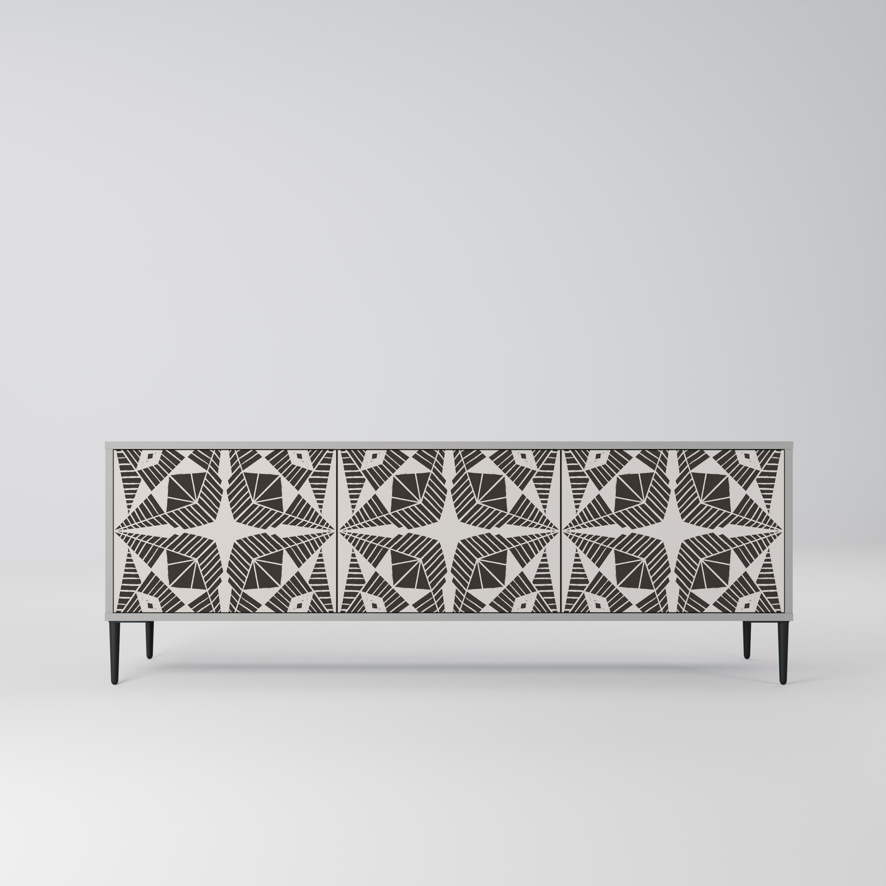 MONOCHROME NEXUS TV-Lowboard mit 3 Türen in Grau