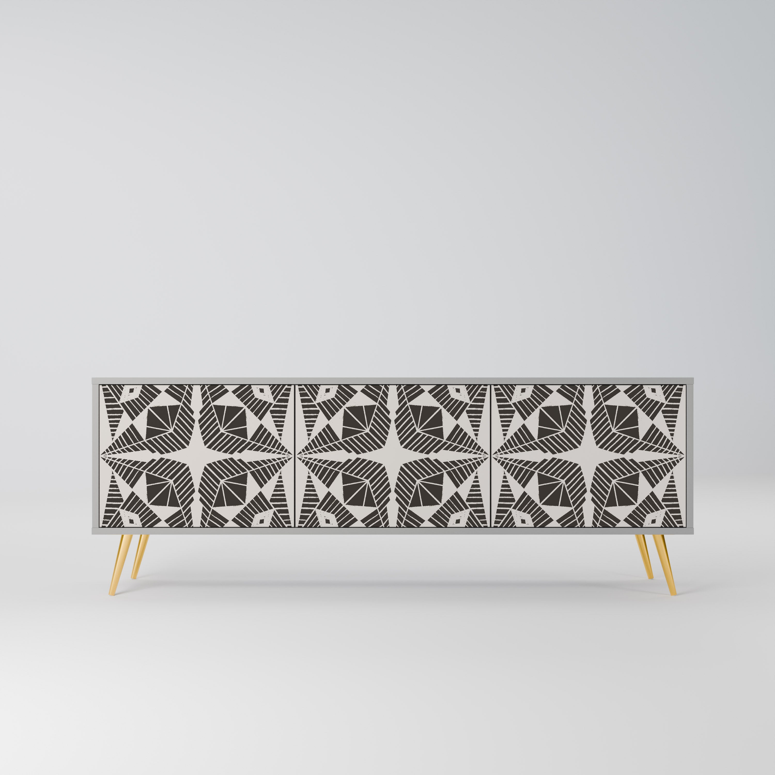 MONOCHROME NEXUS TV-Lowboard mit 3 Türen in Grau