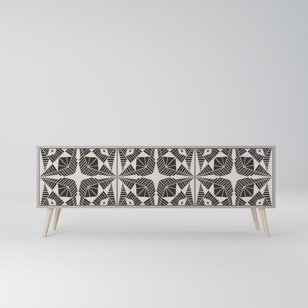 MONOCHROME NEXUS TV-Lowboard mit 3 Türen in Grau