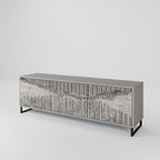 GRAIN LINES TV-Lowboard mit 3 Türen in Grau