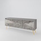 GRAIN LINES TV-Lowboard mit 3 Türen in Grau