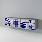 THE RIGHT PLACES TV-Lowboard mit 3 Türen in Grau