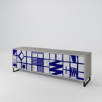 THE RIGHT PLACES TV-Lowboard mit 3 Türen in Grau