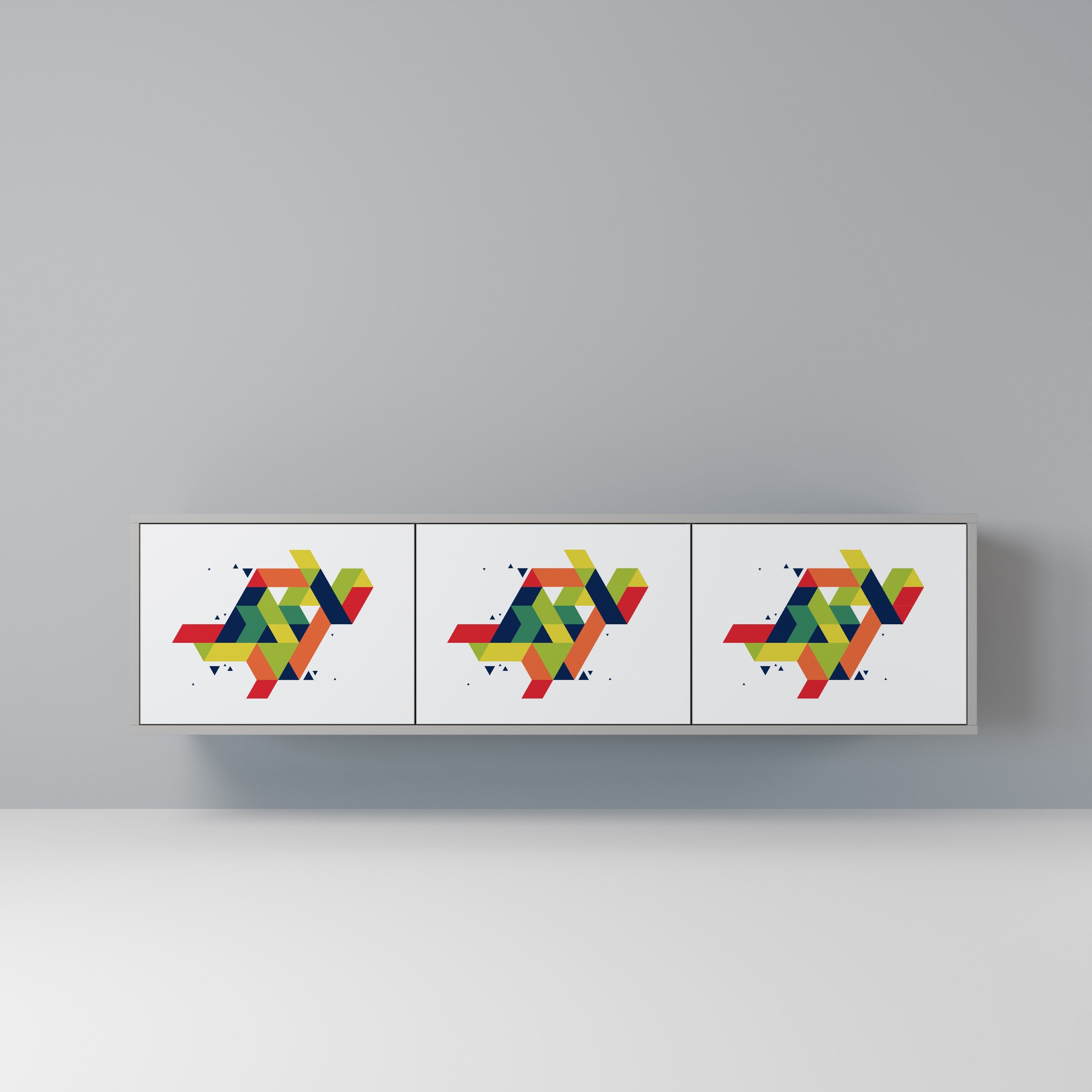 FUTURE SIGN TV-Lowboard mit 3 Türen in Grau